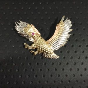 14k Tri Color Gold American Eagle 🦅 Pendant